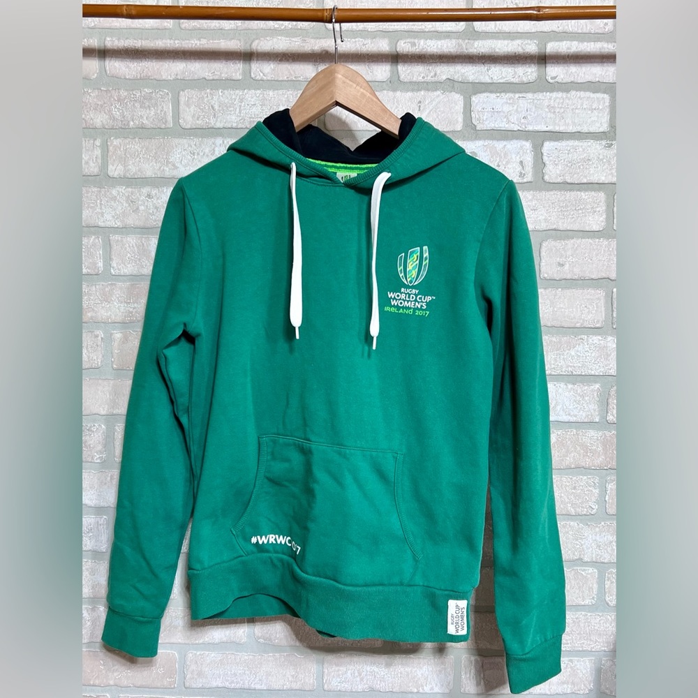 Ireland Women’s Rugby World Cup Sweatshirt 2017, Green. Size 10. BRING IT